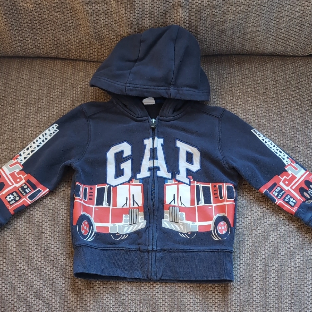 GAP Kids Dark Blue Fire Engine Hoodie